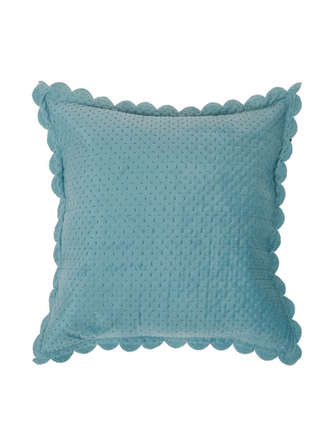 HOSTA HOMES Turquoise Blue Set of 5 Velvet Square Cushion Covers