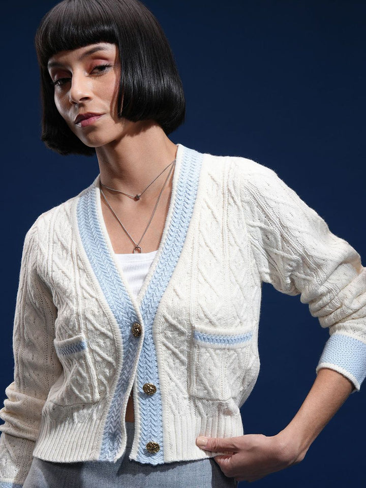 Tokyo Talkies Wanita Sweater Cardigan Lengan Penuh