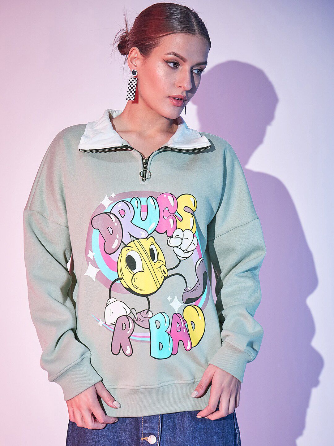 STREET 9 Graphic Printed Pullover