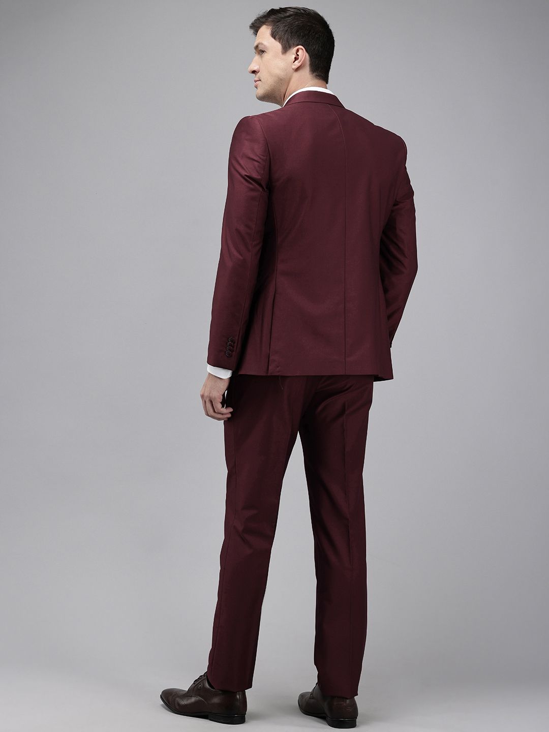 Park Avenue Self Design Single Breasted Super Slim Fit 3 Piece Party Suits