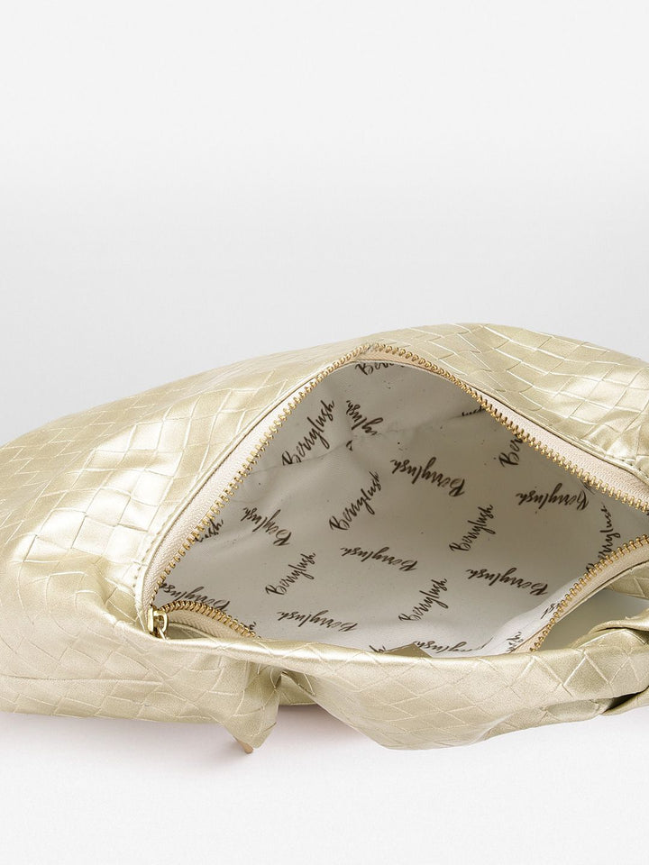 Berrylush Textured Half Moon Handheld Bag