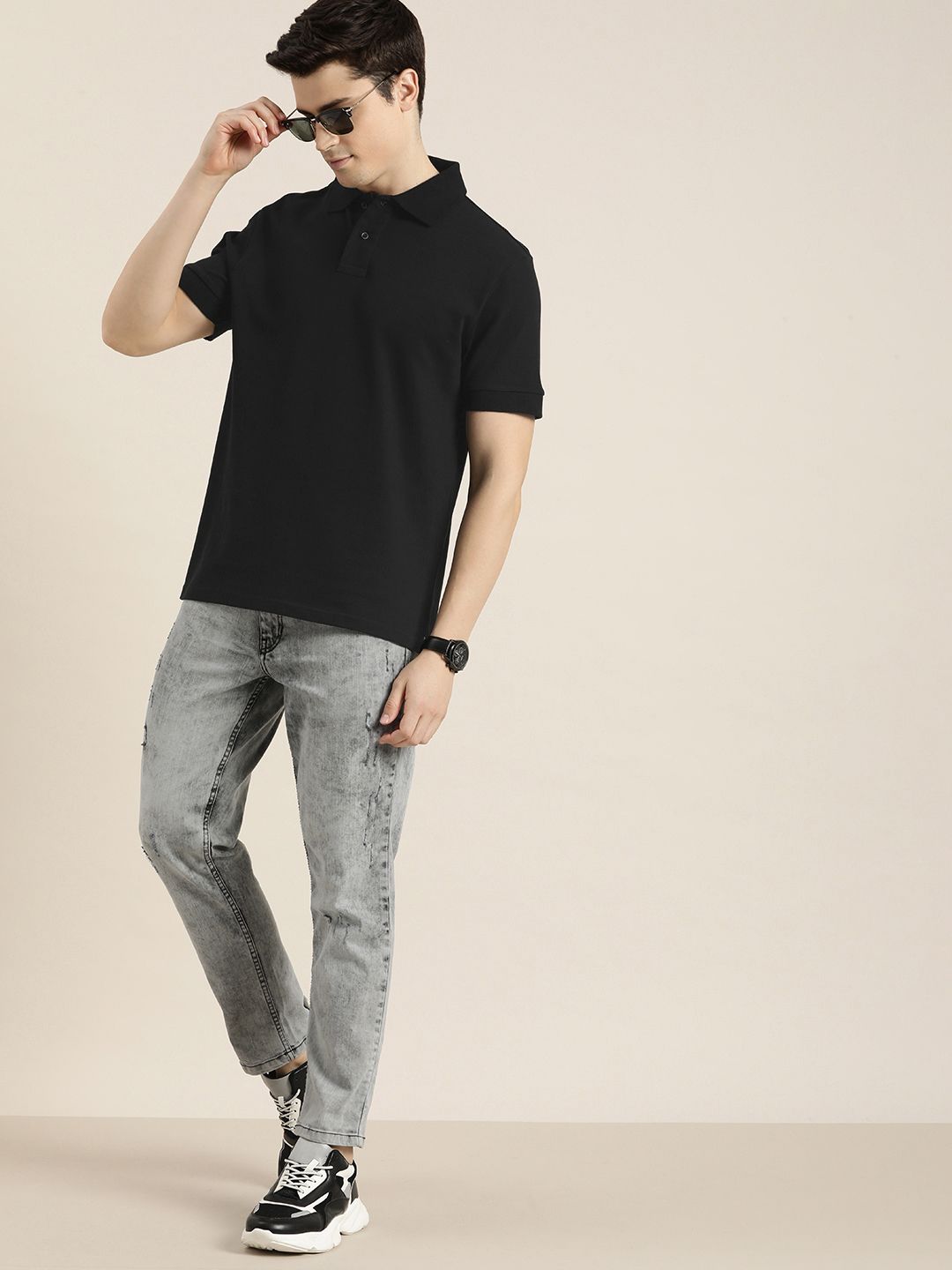 DILLINGER Men Polo Collar Pure Cotton T-shirt