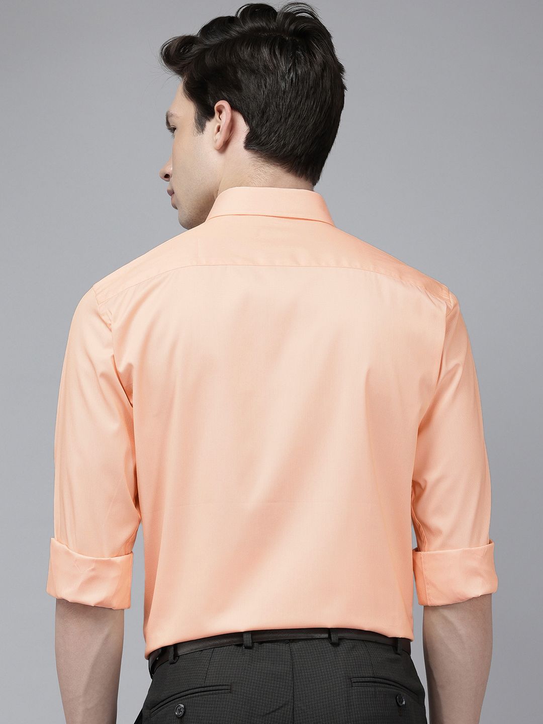 Park Avenue Self Design Slim Fit Textured Formal Shirt