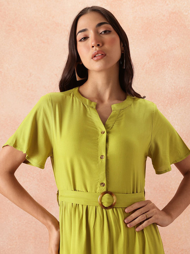 all about you A-Line Midi Dress with Belt