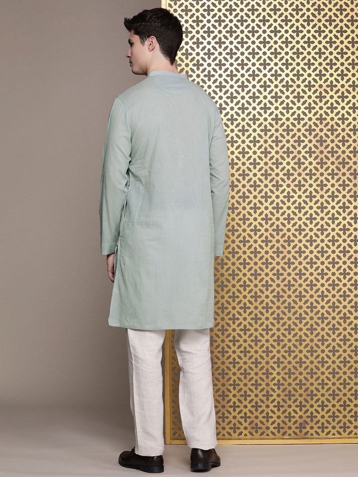 House of Pataudi Pure Cotton Chikankari Embroidered Jashn Kurta