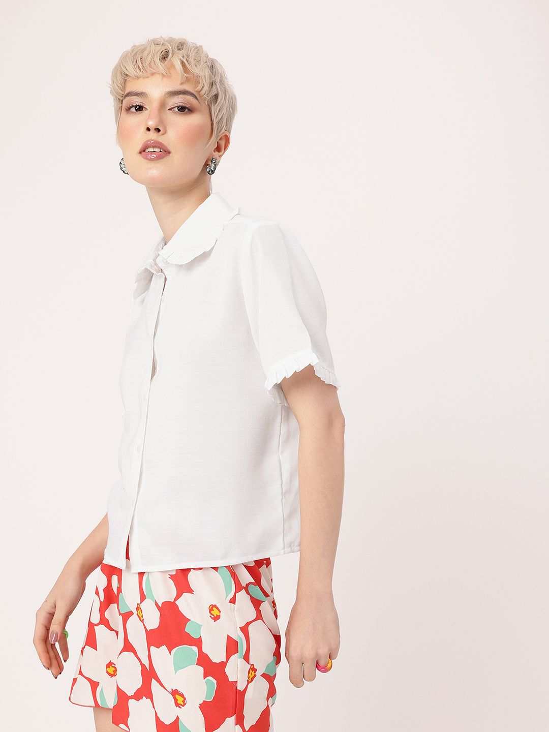 DressBerry Cute Femi Ruffle Romance Shirt