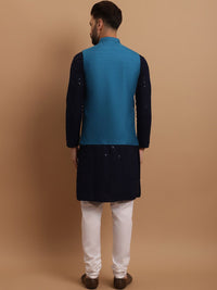 SOJANYA Embroidered Pure Cotton Kurta with Churidar