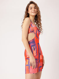 DressBerry Dreamscape Abstract Cut-Out Sensation Mini Bodycon Dress