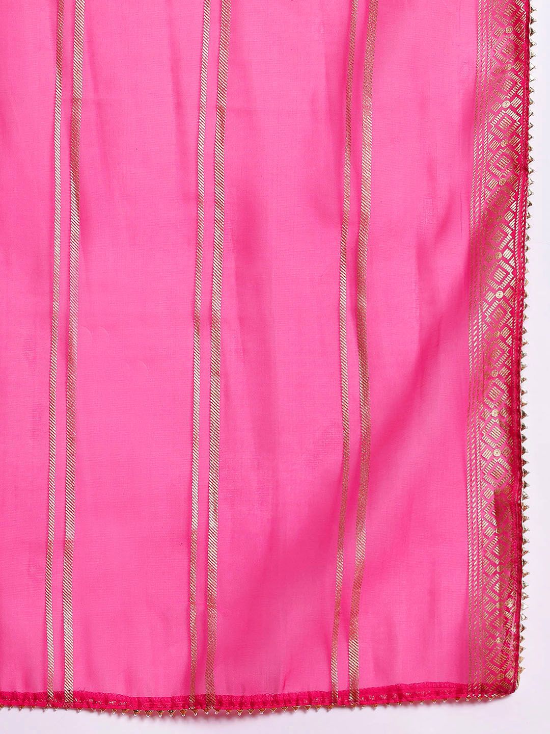 Anouk Tyohaar Collection Printed Panelled Kurta with Palazzos & Dupatta