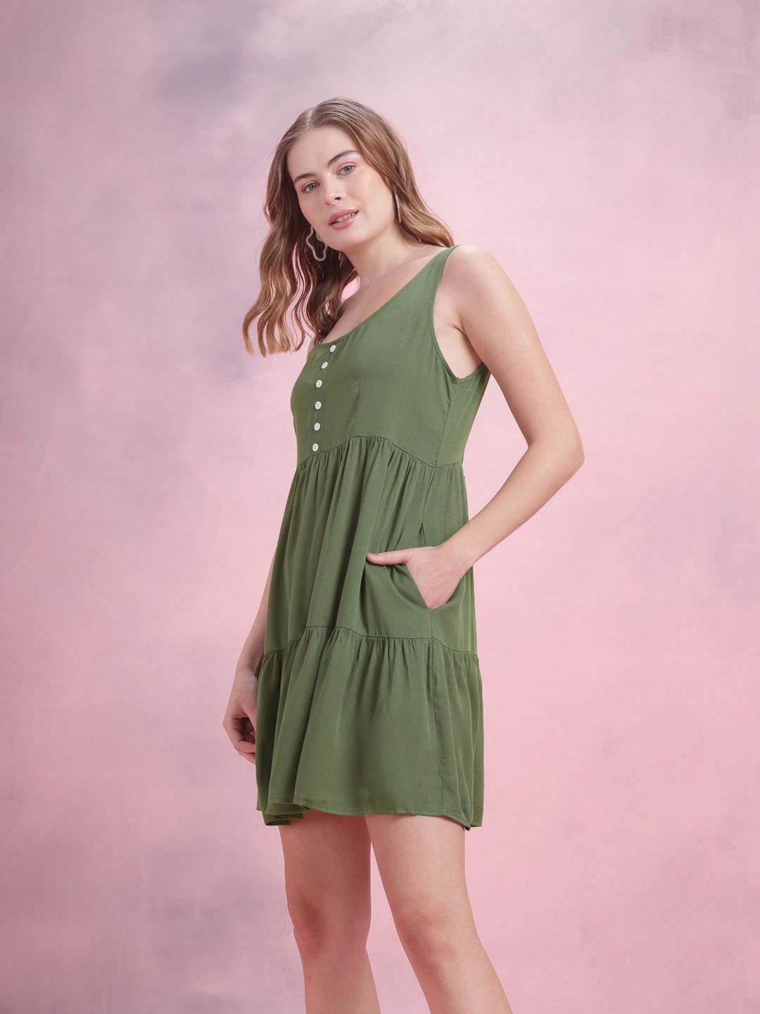 DressBerry Tiered A-Line Dress