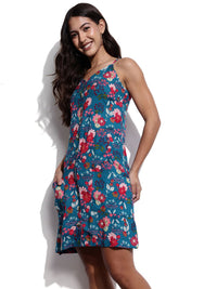 DressBerry Flower Noir Straplicious Chic Dress