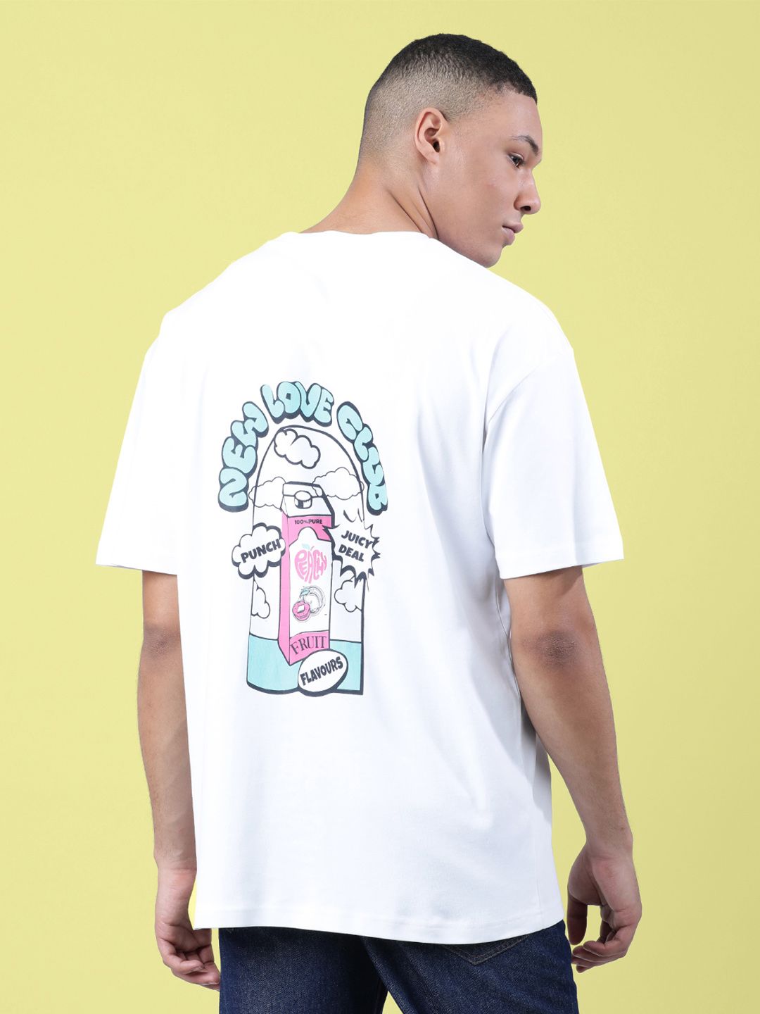Bene Kleed Men Pure Cotton Graphic Oversized T-Shirt