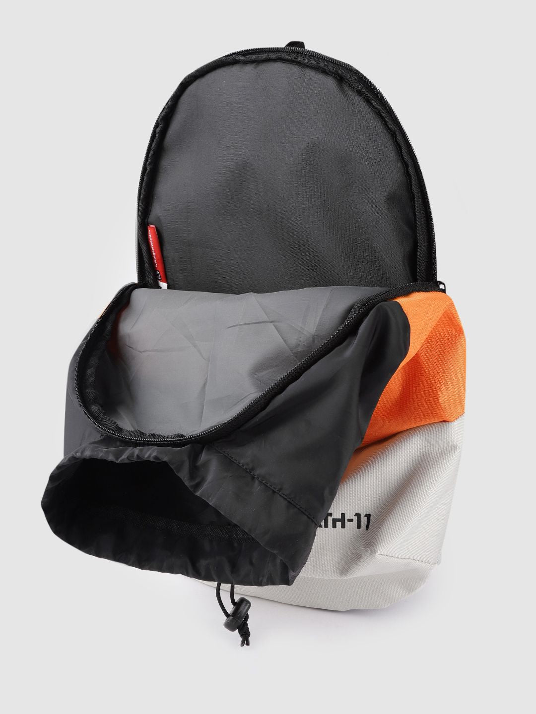 Gear Unisex Black & Yellow Colourblocked Brand Logo Print Backpack