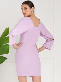 Athena Lavender Scuba Mini Bodycon Dress