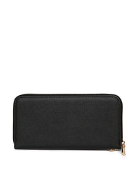 Lino Perros Women Black Solid Zip Around Wallet