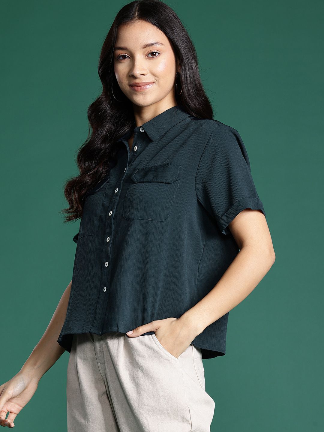 DressBerry Textured Casual Shirt