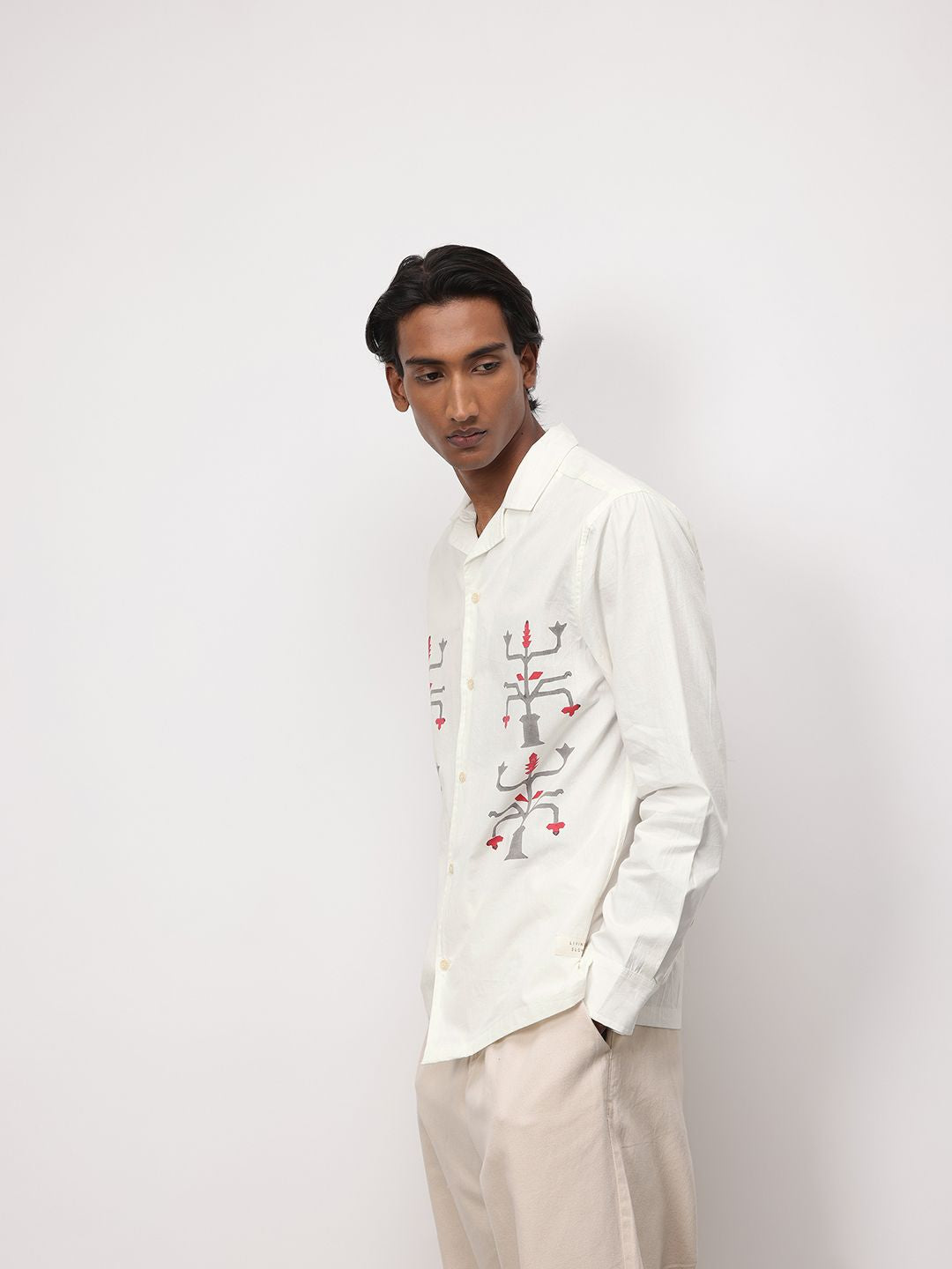 ether Artisan Hand Block Abstract Printed Casual Shirt