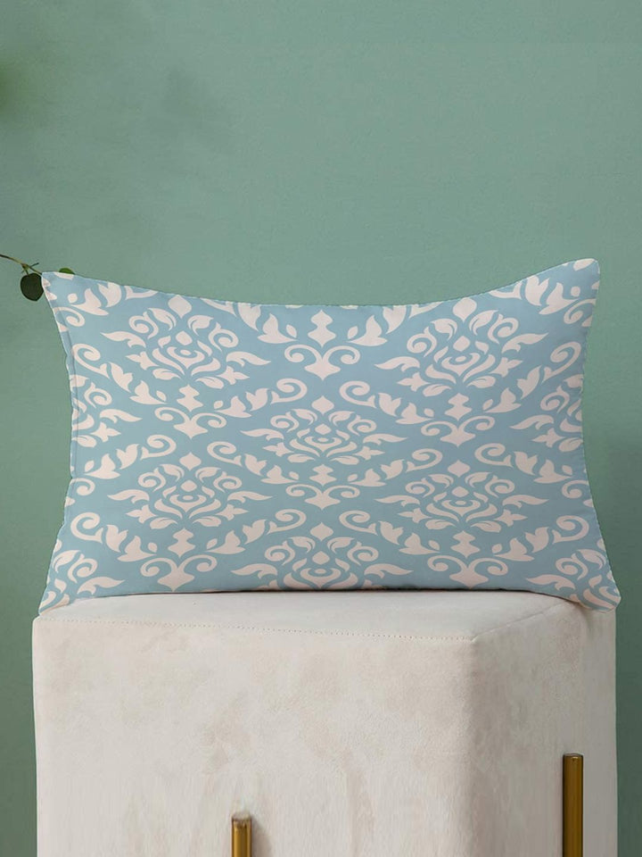 STITCHNEST Set of 2 Teal Blue Ethnic Motifs Rectangle Cushion Covers