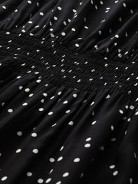 STREET 9 Black Geometric Printed Maxi Dress