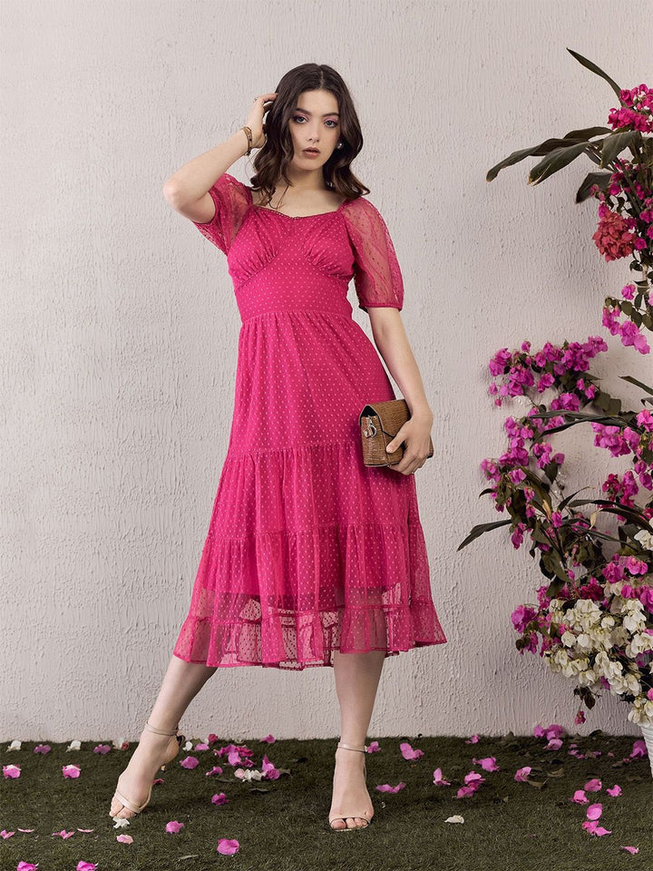 Berrylush Women Floral Ruffled Empire Midi Dress