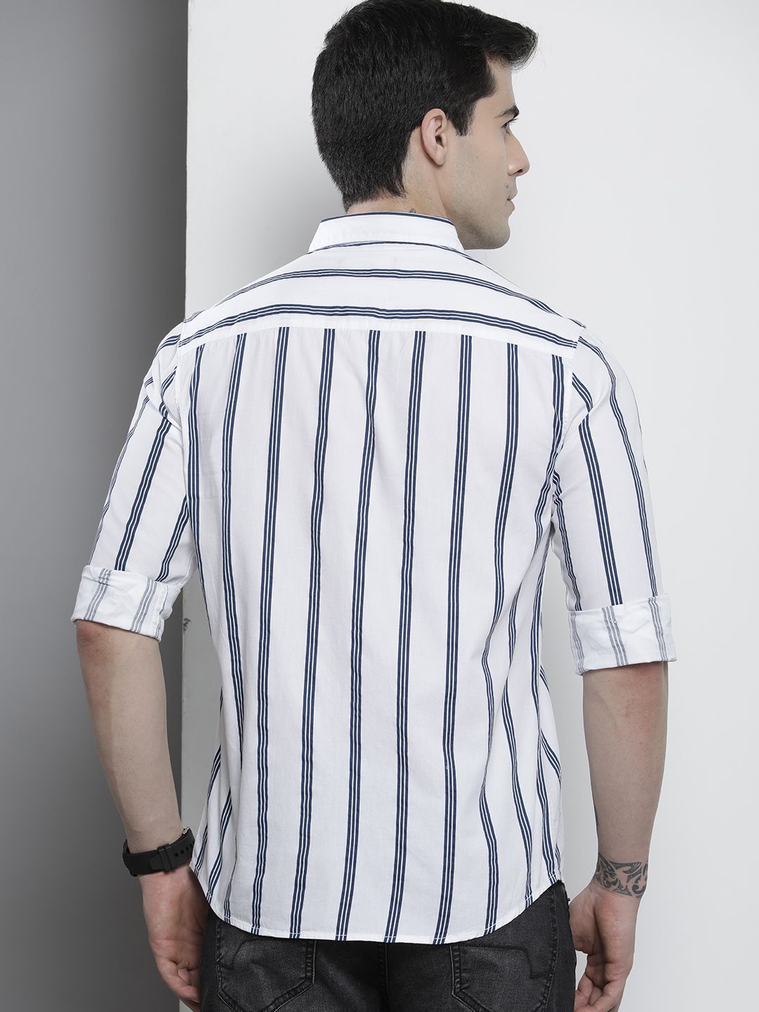 The Indian Garage Co Men Striped Casual Shirt