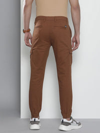 The Indian Garage Co Men Brown Slim Fit Cargos Trousers