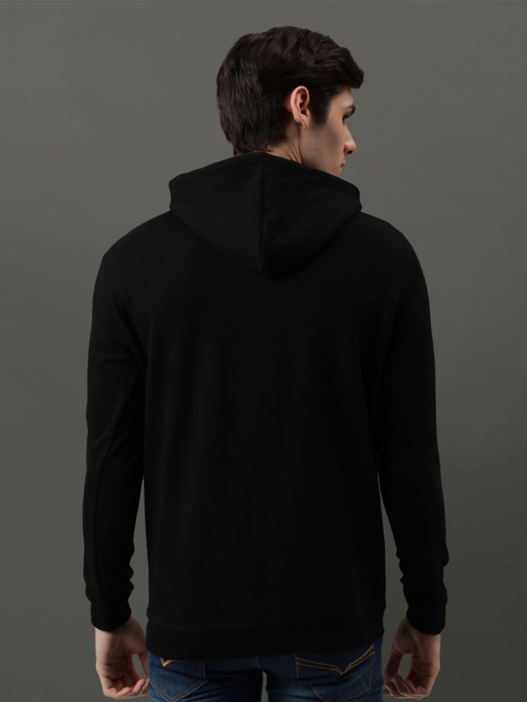 ADRO Men Printed Hooded Sweatshirt