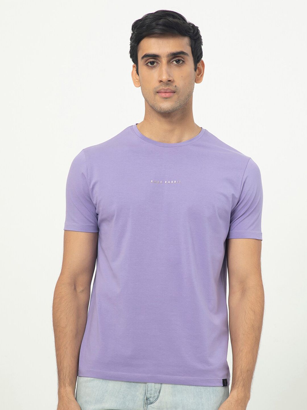 RARE RABBIT Men Rings-4 Slim Fit Solid Polo Collar T-Shirt