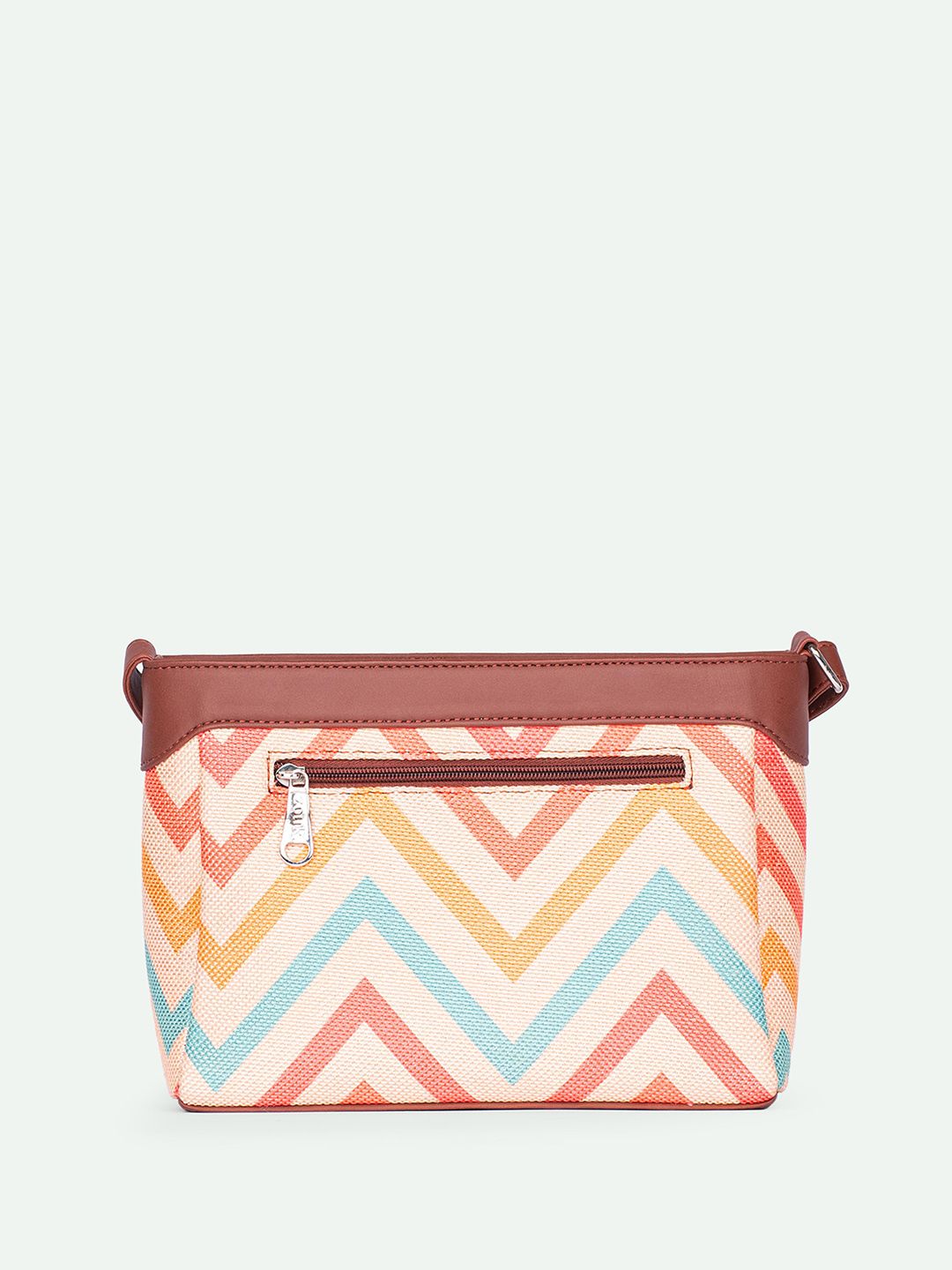 ZOUK WavBeach Harmony Chevron Printed Structured Sling Bag