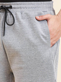 Sweet Dreams Men Grey Melange Mid-Rise Lounge Shorts