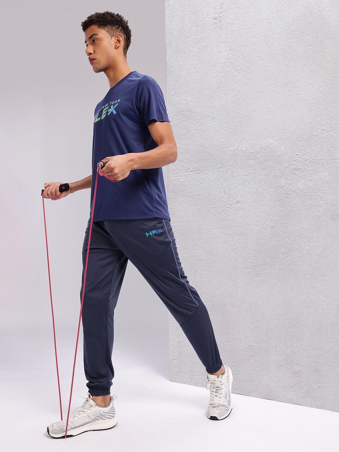 HRX oleh Hrithik Roshan Lelaki Mid-Rise Rapid-Dry Training Joggers