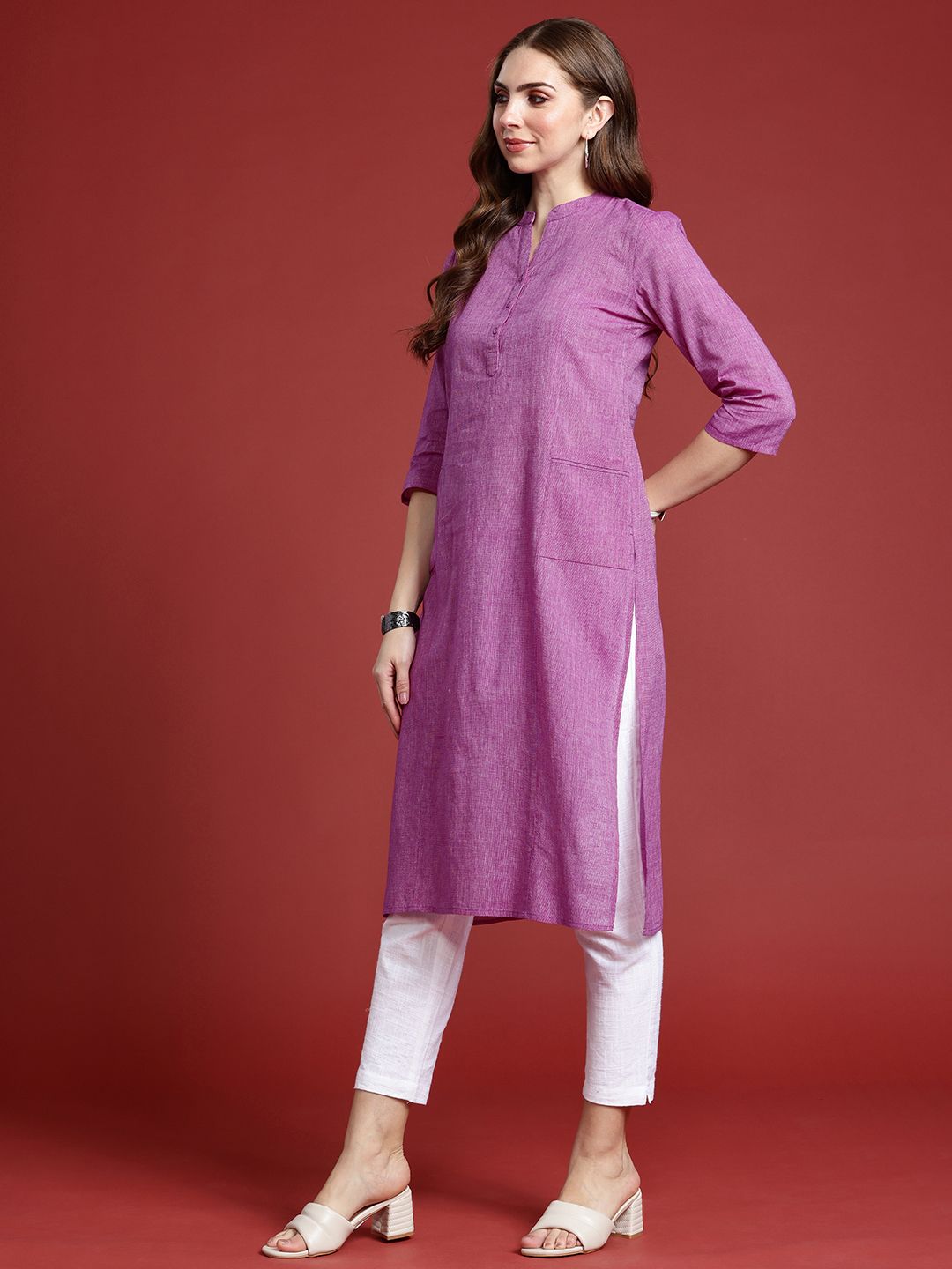 Anouk Women Pure Cotton Straight Kurta