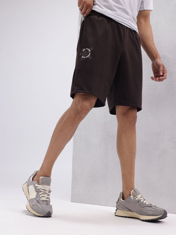 HRX by Hrithik Roshan Men Brand Logo Print Detail Mid-Rise Lifestyle Shorts