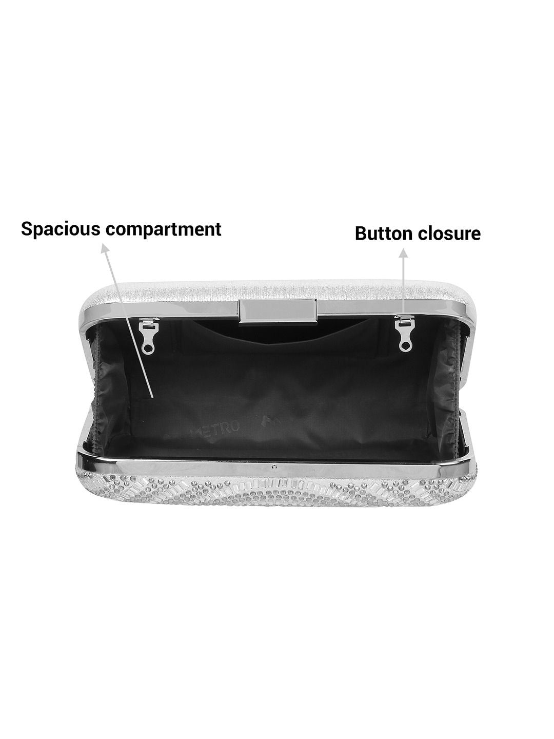 Metro Embellished Box Clutch