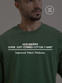 Difference Of Opinion Men Oversized Acid Wash Printed Tshirt