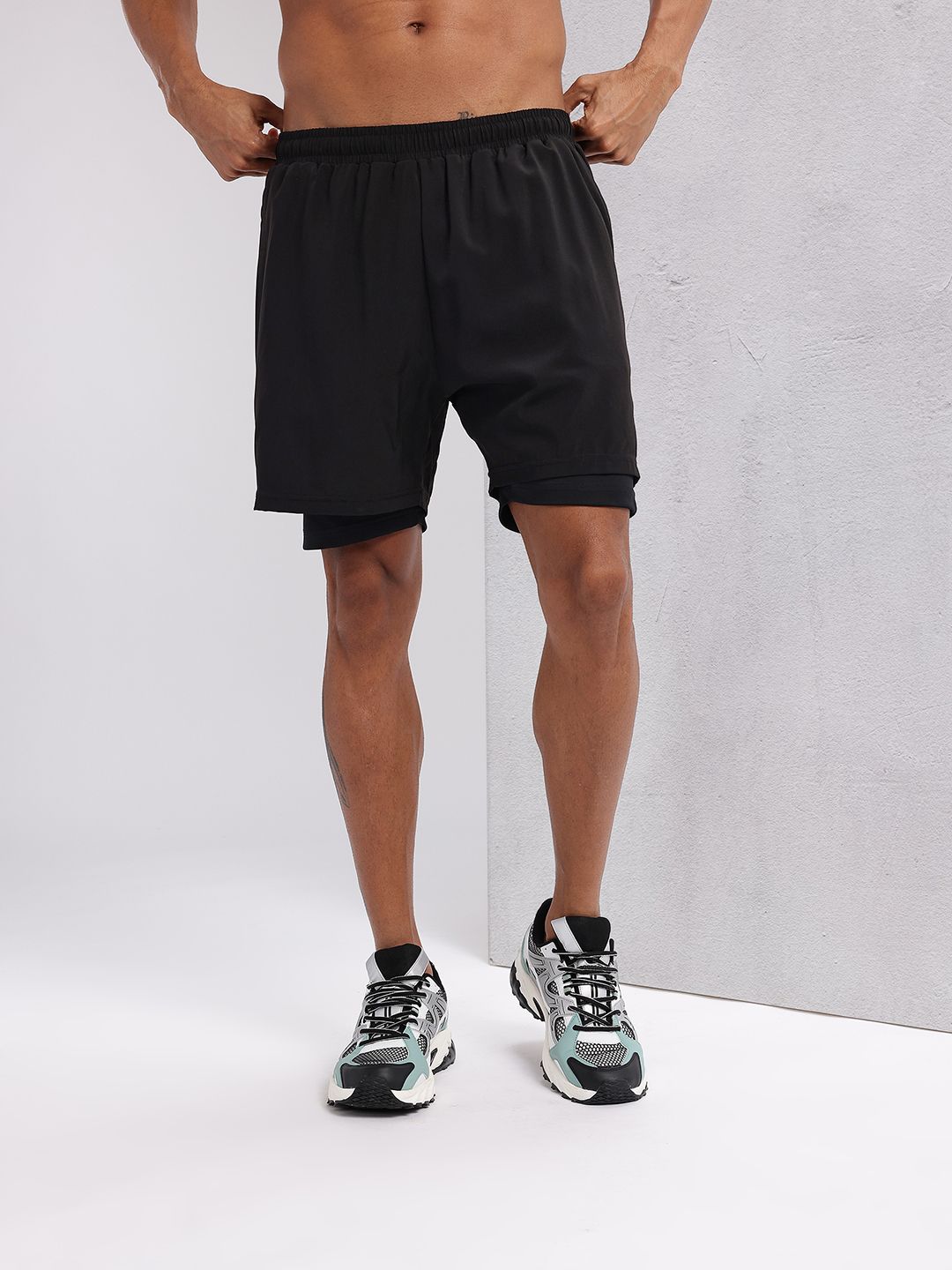 HRX by Hrithik Roshan Men Running Shorts with Attached Inner