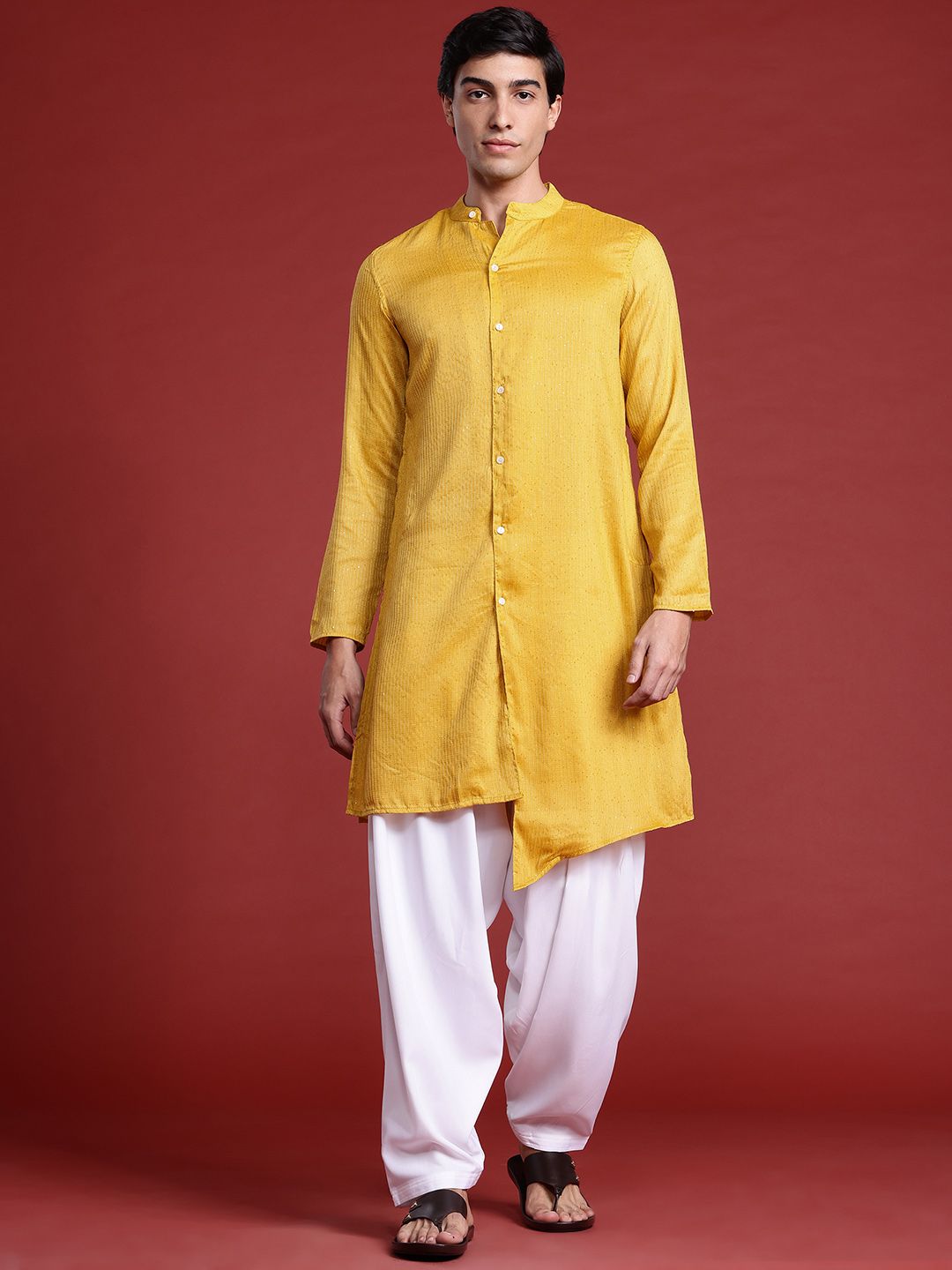 Anouk Tyohaar Collection Sequinned Asymmetric Kurta