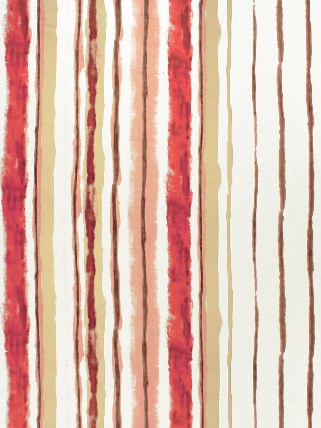 Story@home Red White Striped Cotton 144 TC Queen Bedsheet With 2 Pillow Covers