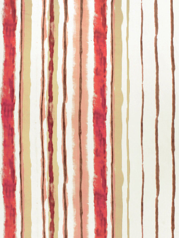 Story@home Red White Striped Cotton 144 TC Queen Bedsheet With 2 Pillow Covers
