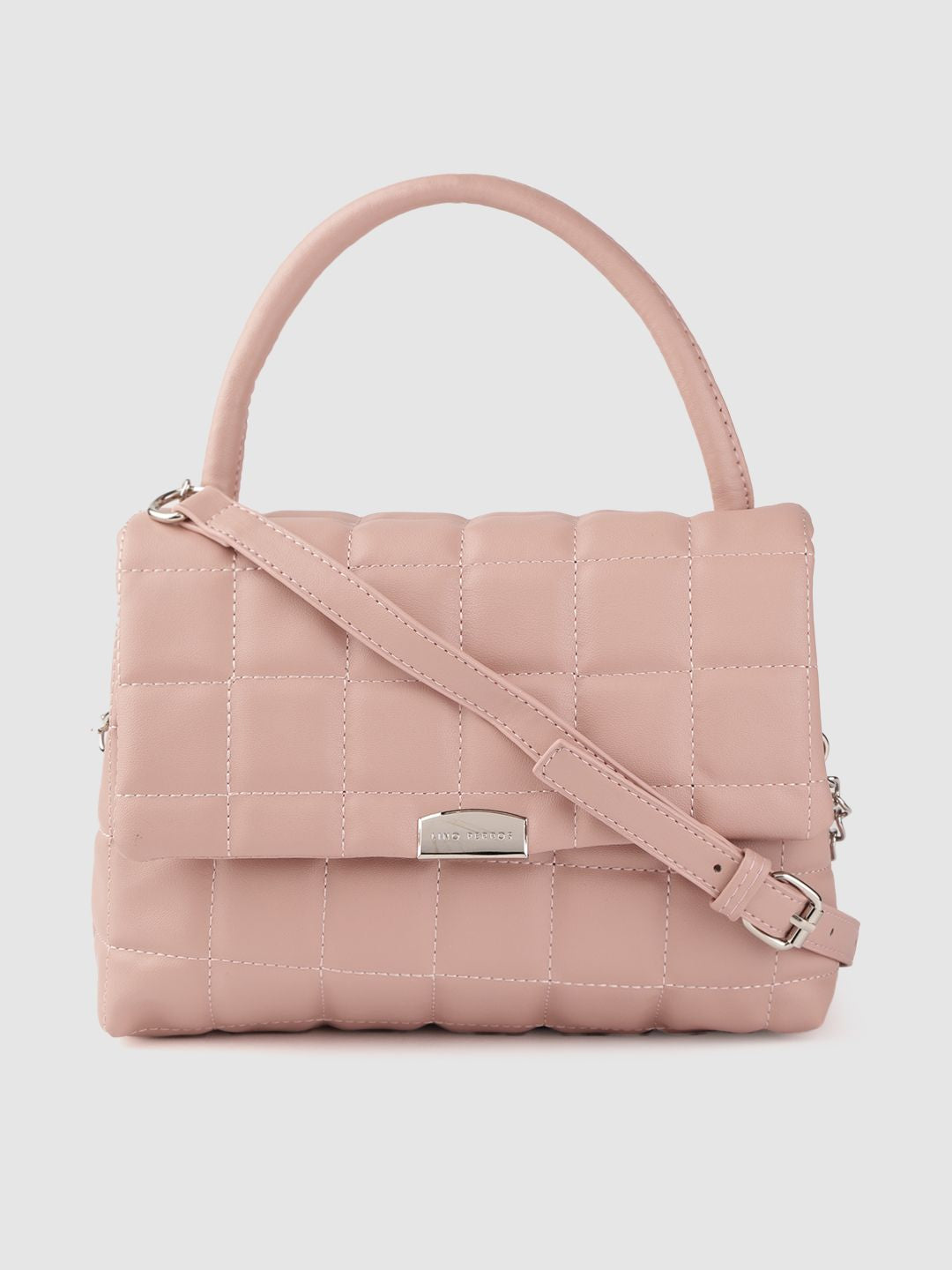 Lino Perros Pink Quilted Satchel