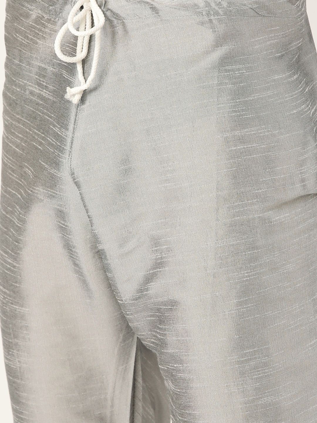 SOJANYA Mandarin Collar Straight Regular Kurta With Churidar & Nehru Jacket