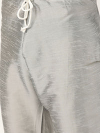 SOJANYA Mandarin Collar Straight Regular Kurta With Churidar & Nehru Jacket