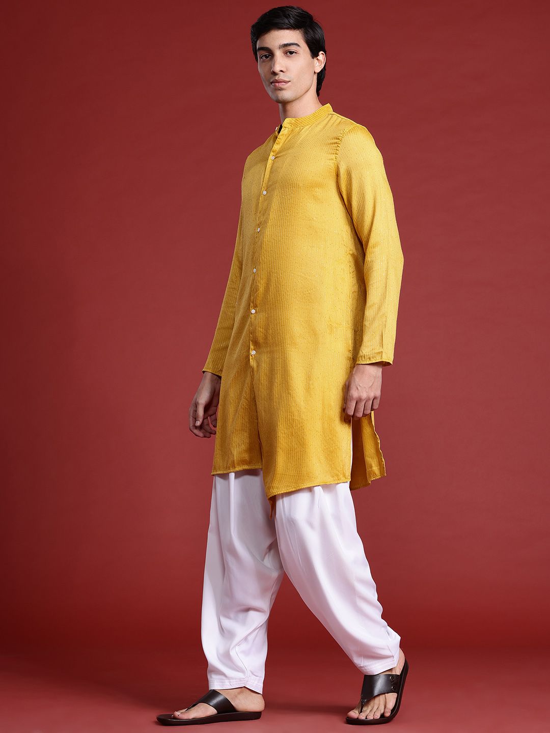Anouk Tyohaar Collection Sequinned Asymmetric Kurta