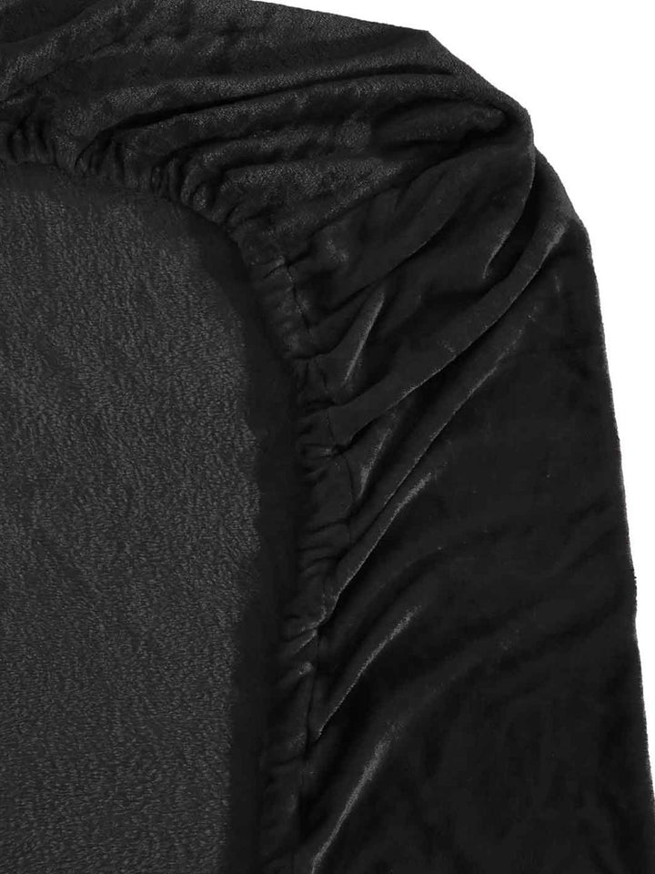 Myntra Elegant Homes Solid Fitted 300 TC King Woolen Bedsheet & 2 Pillow Covers-250X225cm