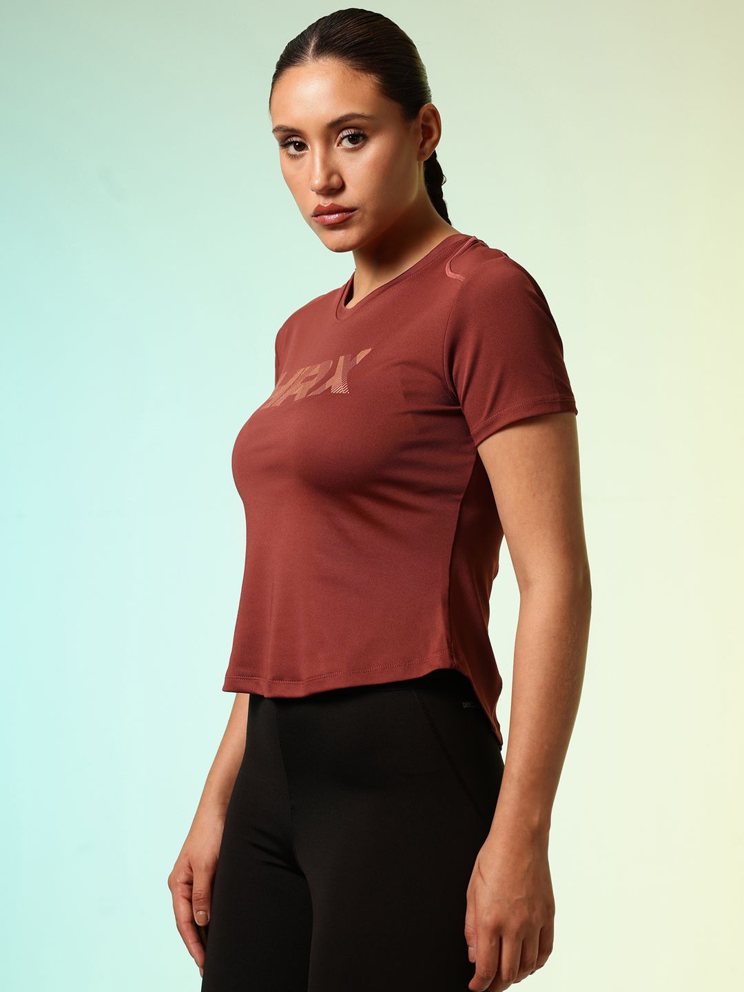 HRX by Hrithik Roshan Rapid Dry Active Goddess Logo Printed Training T-shirt