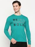 Being Human Typography Printed Long Sleeve Pure Cotton T-shirt