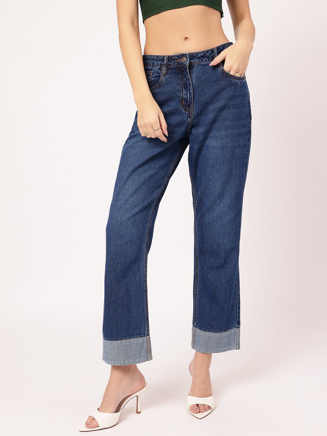 DressBerry Women Effortlessly Cool Whiskers & Chevrons Jeans