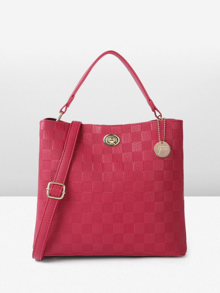 all about you Geometric Textured Structured Handheld Bag