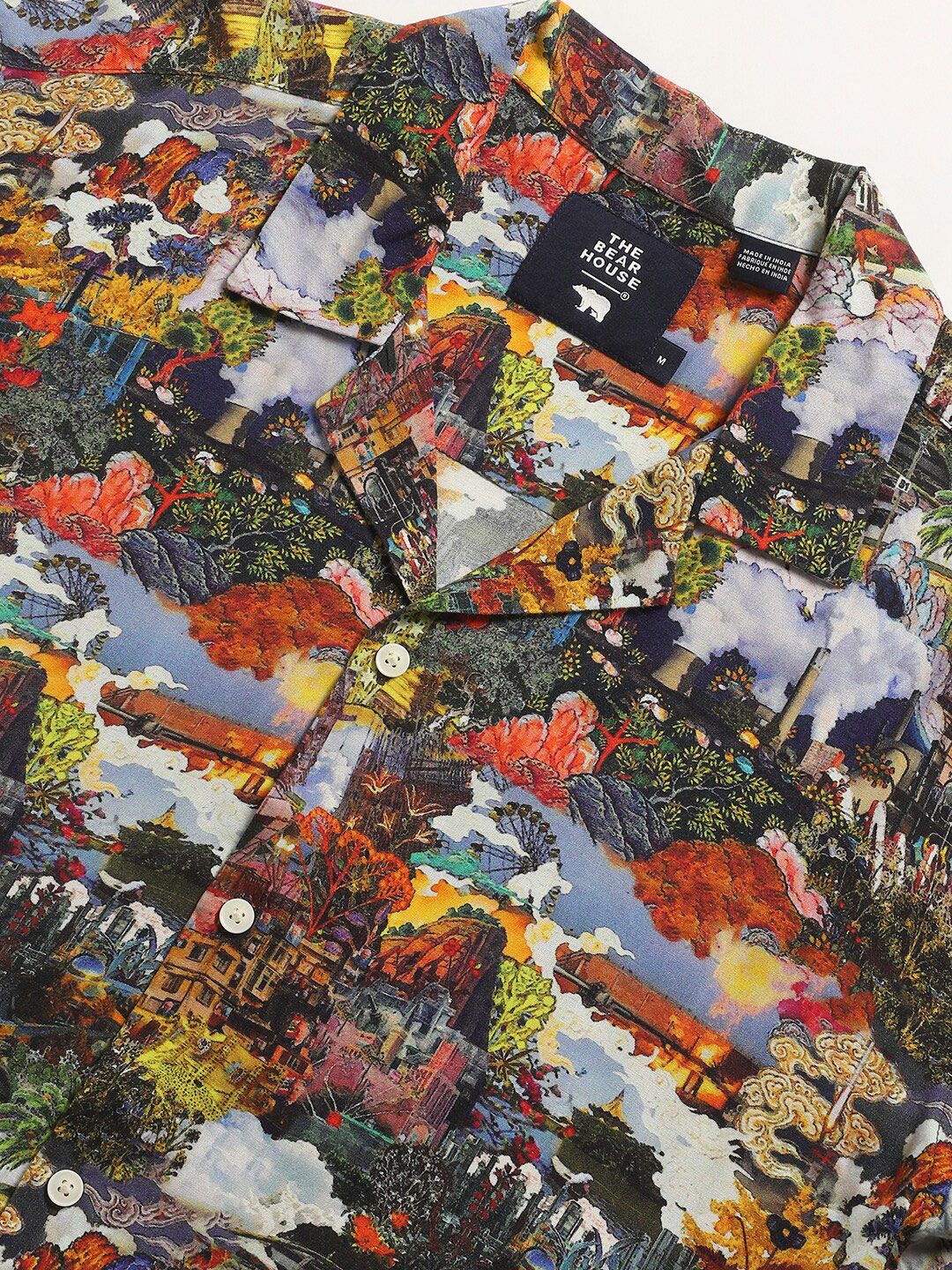 THE BEAR HOUSE Floral Printed Cotton Casual Shirt
