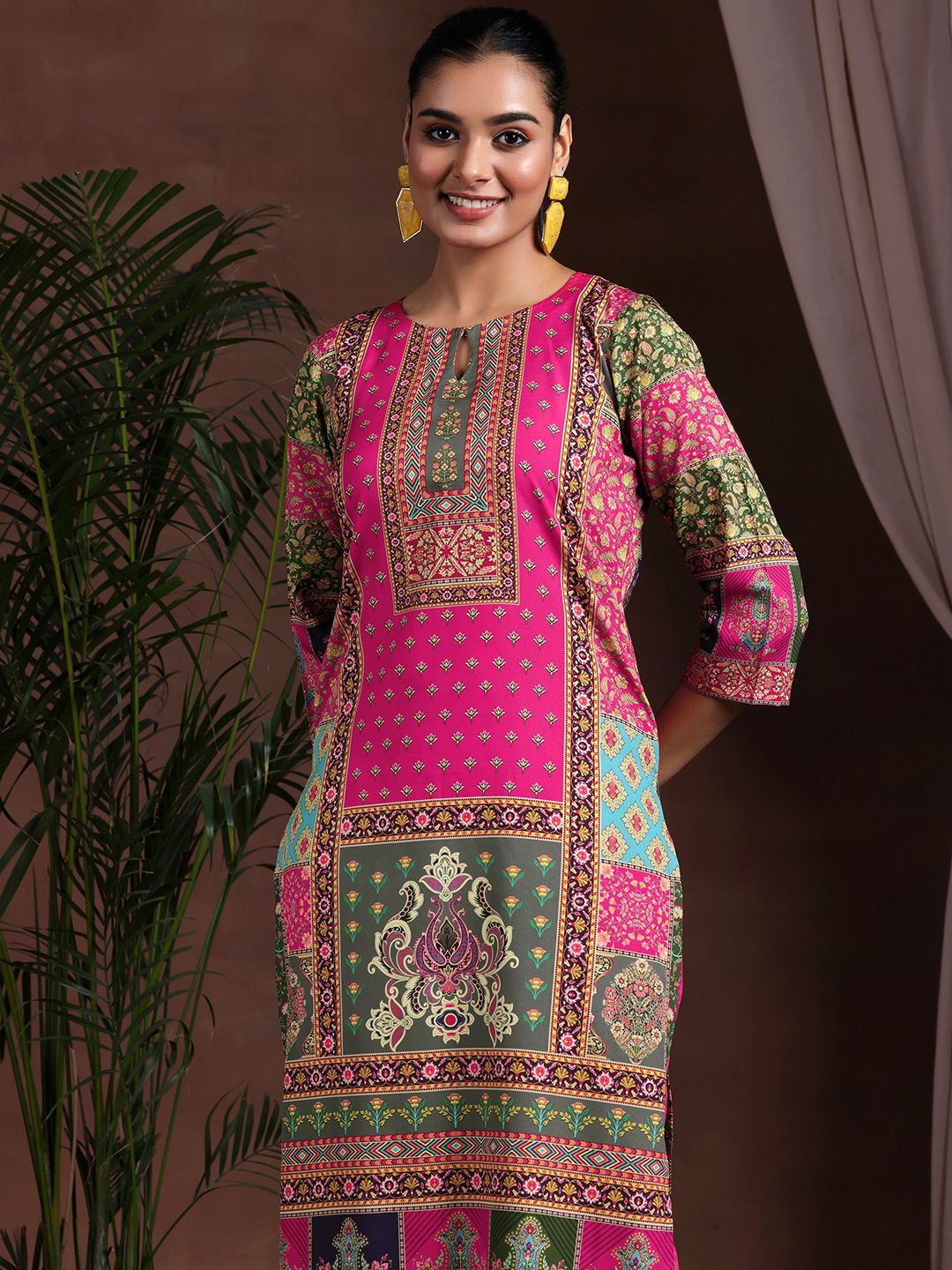 Libas Women Ethnic Motifs Printed Regular Kurta with Trousers & With Dupatta